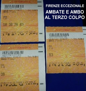 AMBATE ASSIEME E AMBO AL TERZO COLPO 7.1.2017